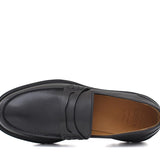 Mocassino College in bufalo nero e fondo in gomma leggera 5316RBUFN 416 ROSSI