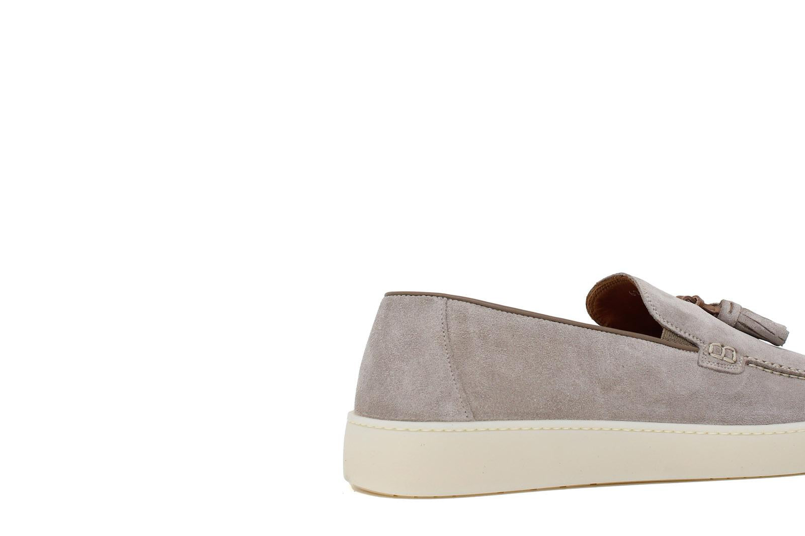 Slip-on con nappine in camoscio taupe e fondo in gomma cucito 622CAFLOTA 163 ROSSI