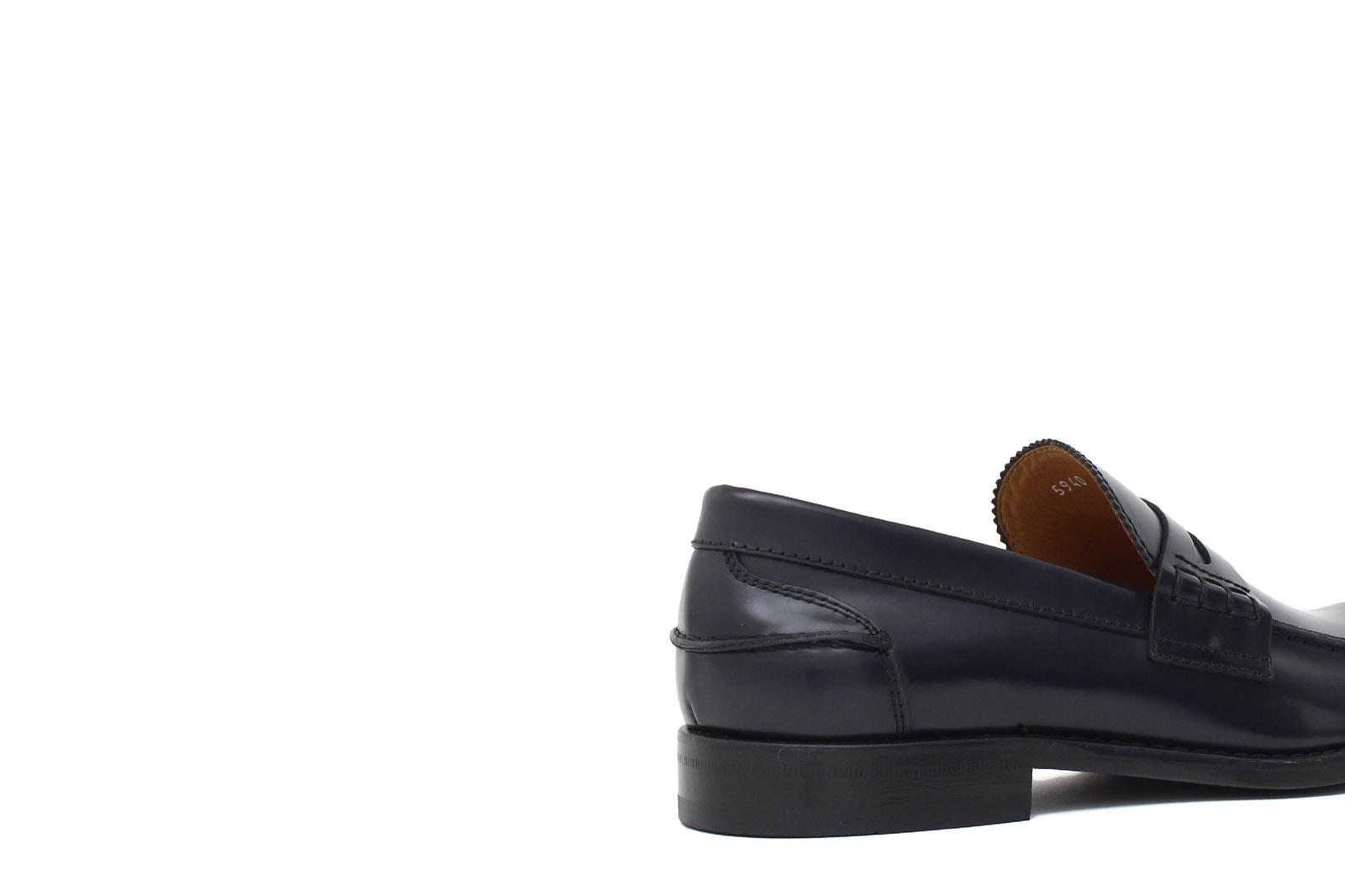 College stile inglese in vitello spazzolato blu con fondo cuoio cucito blake 5940CALBL 214 ROSSI