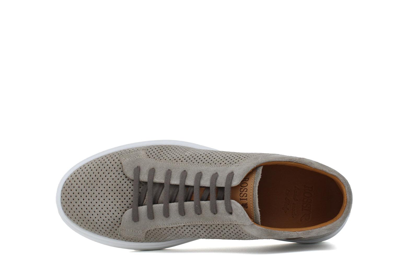 Sneaker in camoscio traforato color roccia e fondo in gomma leggera 326FROCC 170 ROSSI