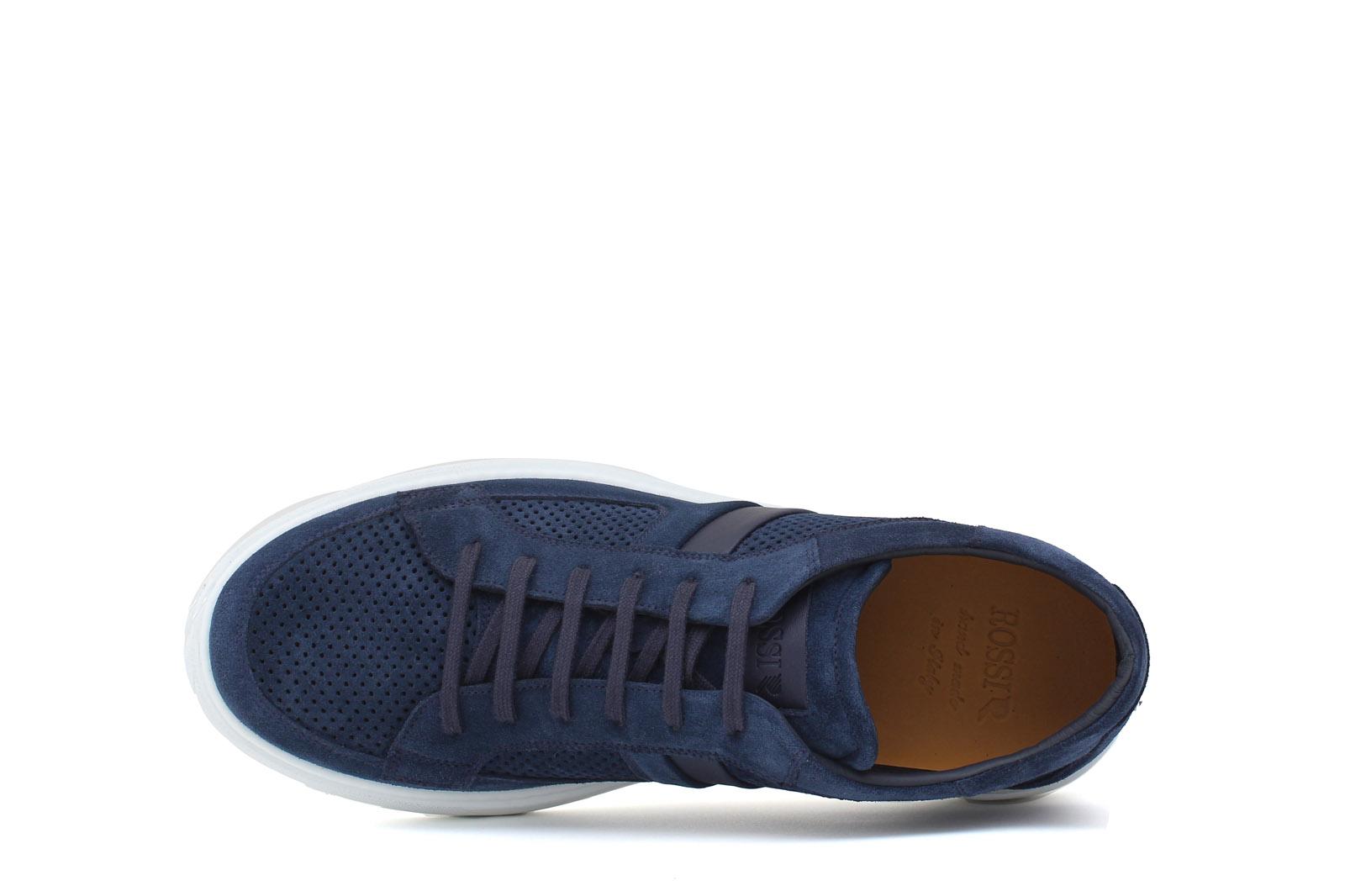 Sneakers in camoscio traforato navy con fondo in gomma leggera 1481FLOOLT 33 UN ROSSI