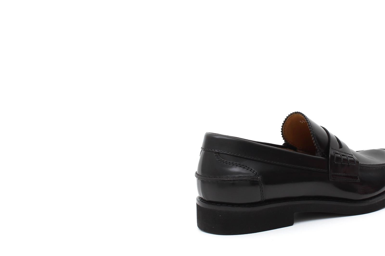 College stile inglese in vitello spazzolato nero con fondo in gomma leggera 5940GCNE 973 ROSSI