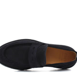 Mocassino stile ingegnere in suede blu e fondo gomma leggera 1223CHSBLU 458 ROSSI