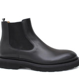 Stivaletto beatles in vitello a fiore nero e fondo in gomma leggera 9154CTPSN 1032 ROSSI