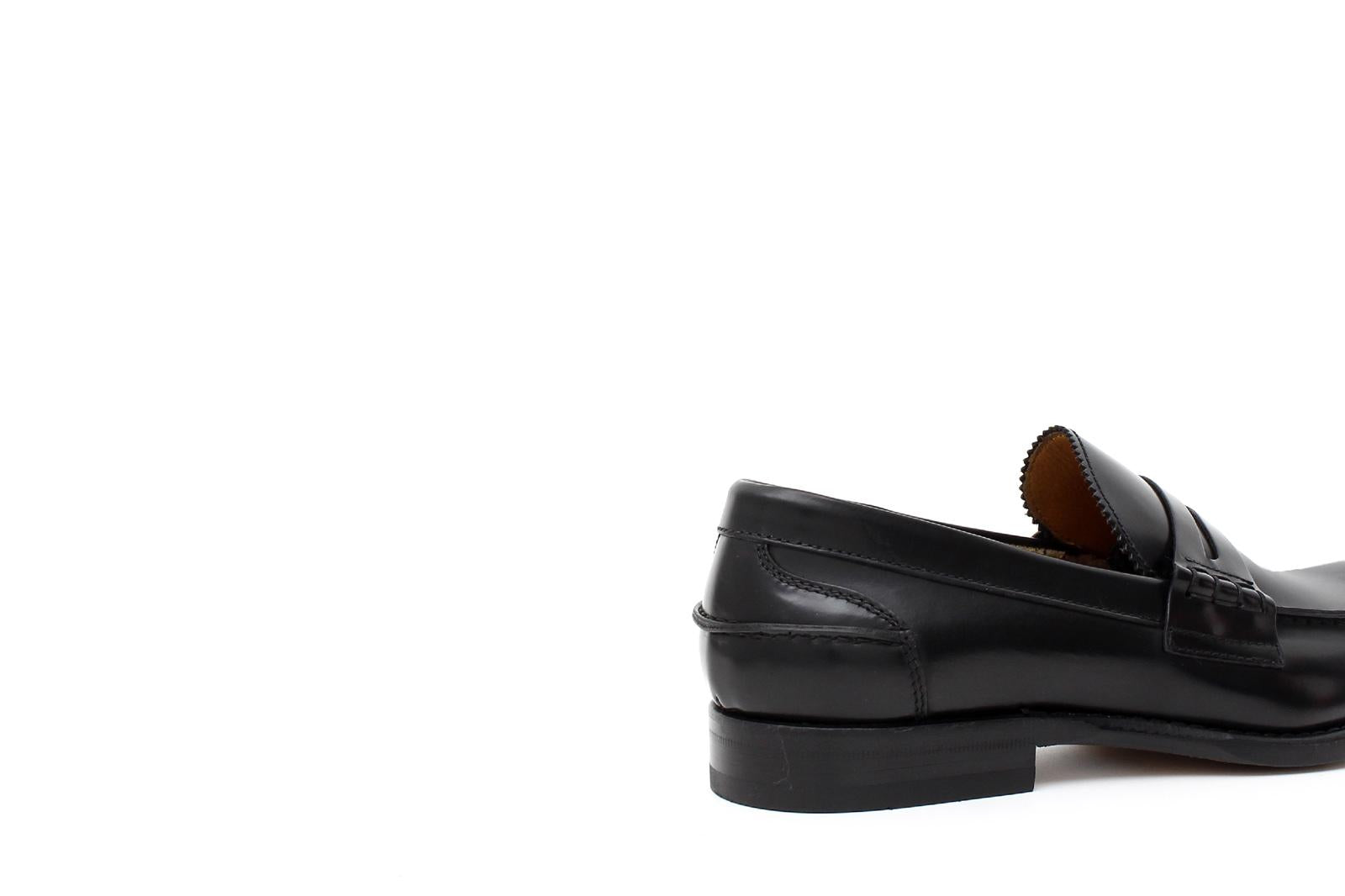 College stile inglese in vitello spazzolato nero con fondo cuoio antiscivolo cucito blake 5940ABNER 227 ROSSI