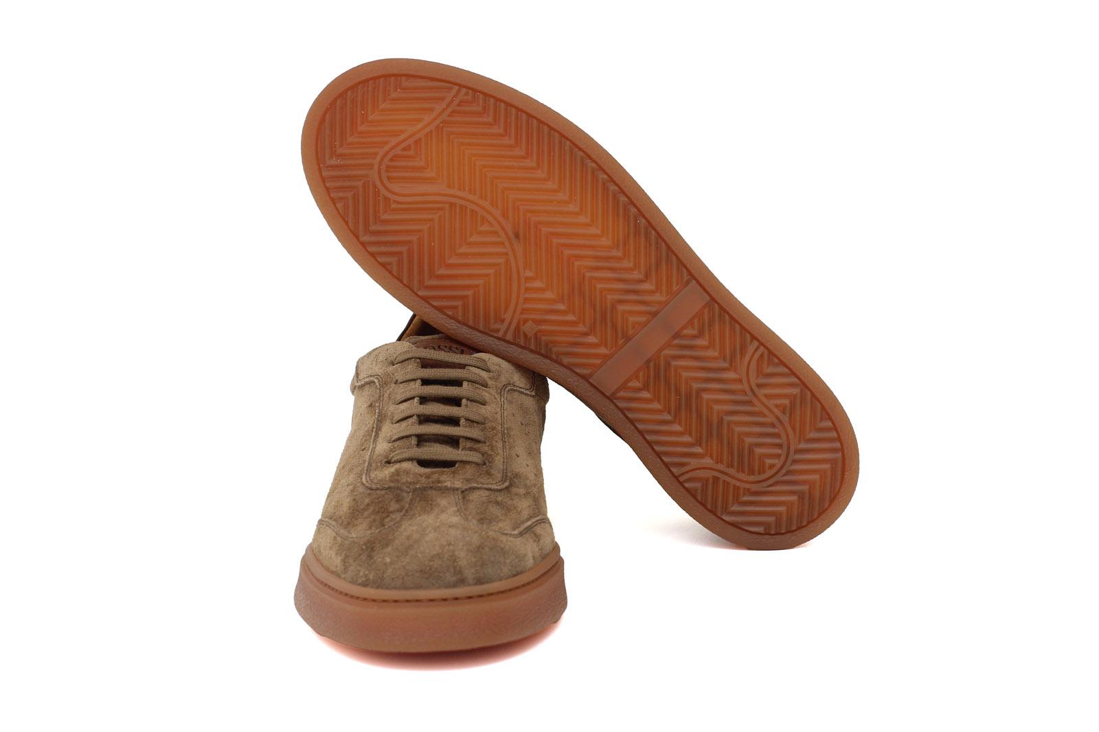 Sneaker in camoscio lavato marrone con fondo in gomma 272TFAR 297 ROSSI