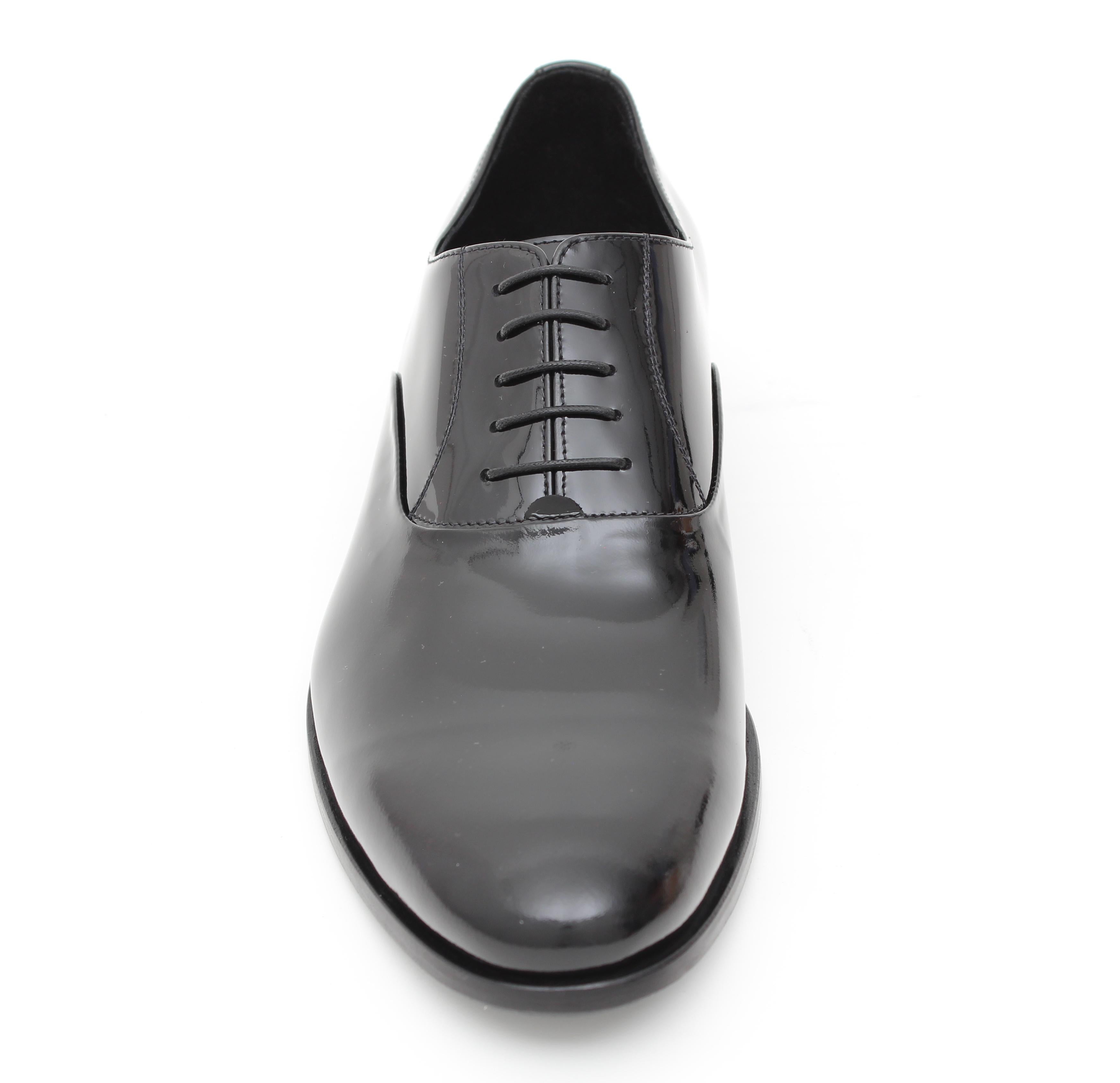 Francesina in vernice nero con fondo in cuoio 8635VN 250 ROSSI