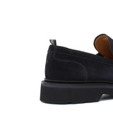Mocassino stile ingegnere in suede blu e fondo gomma leggera 1223CHSBLU 458 ROSSI