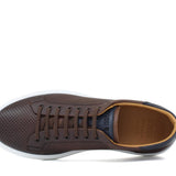 Sneaker in vitello naturale traforato nel colore marrone sfumato e fondo in gomma leggera 326DIXCAS 1104 ROSSI