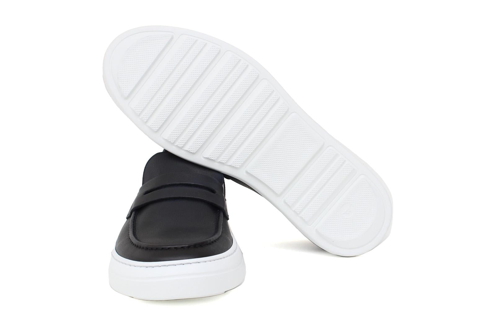 Slip on in vitello naturale blu sfumato con fondo in gomma leggera 9688DIXBLU 212 UN ROSSI