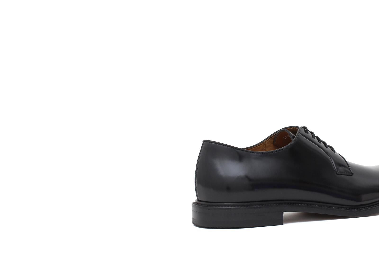 Derby in vitello spazzolato nero con fondo in cuoio antiscivolo 6403CCLIPN 300 ROSSI