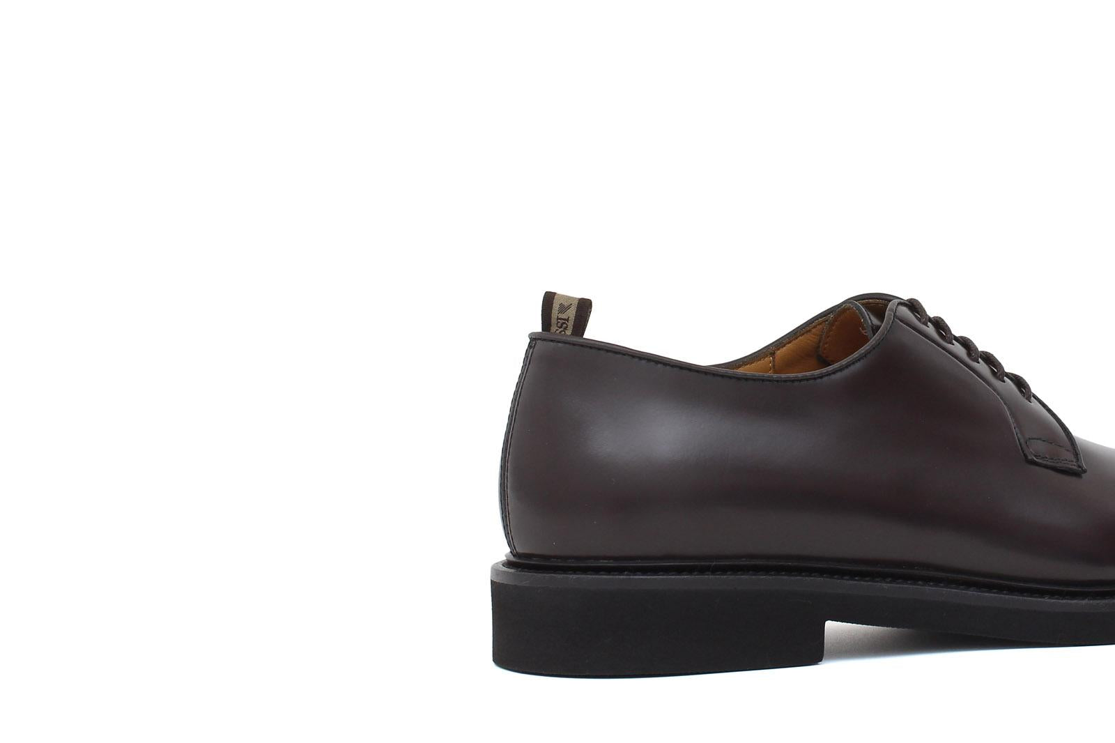 Derby liscio in vitello spazzolato marrone con fondo in gomma leggera 6403GCALM 118 ROSSI