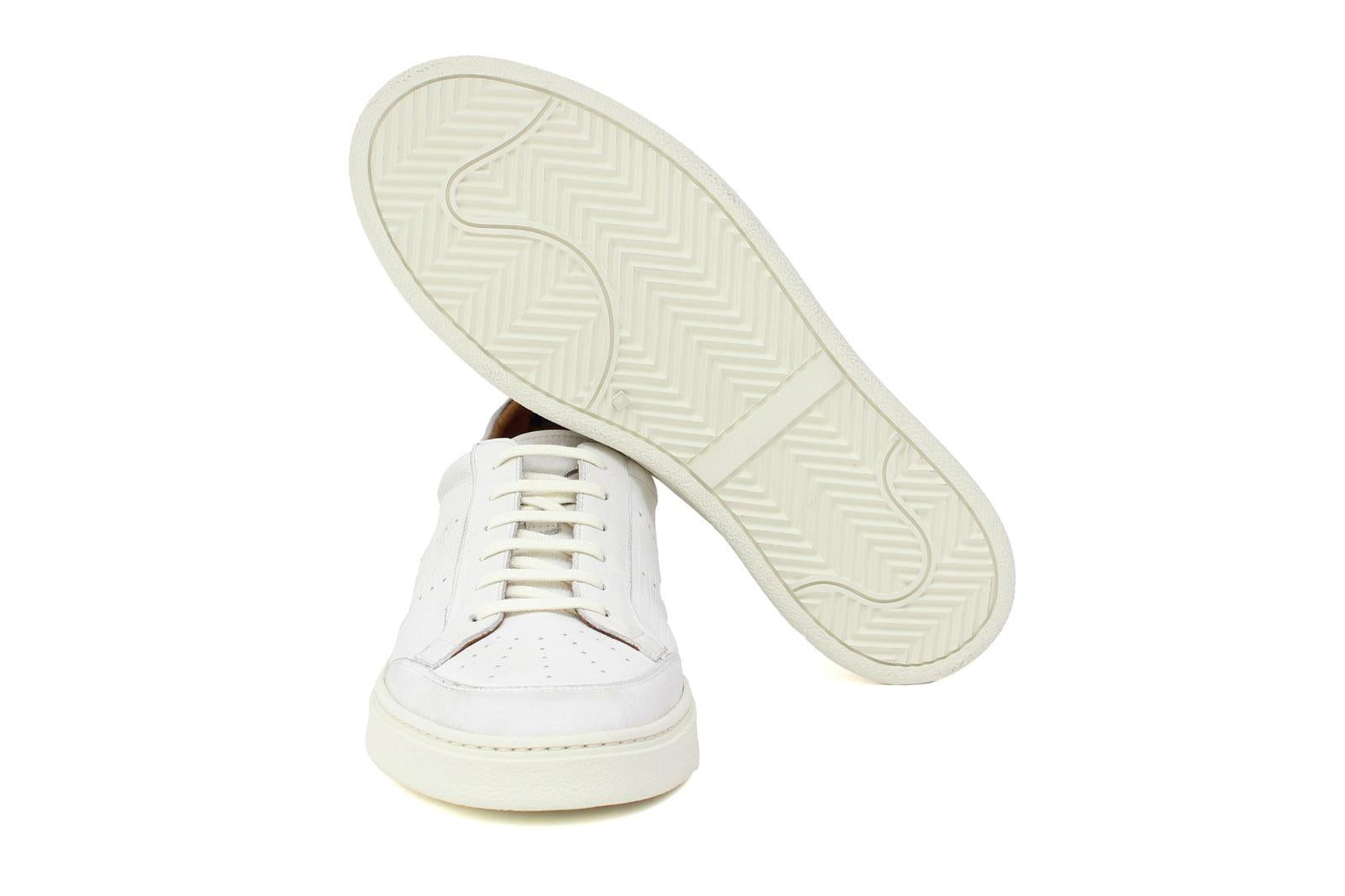 Sneaker in vitello anticato colore off white e fondo in gomma 1051DPAN 1109 ROSSI