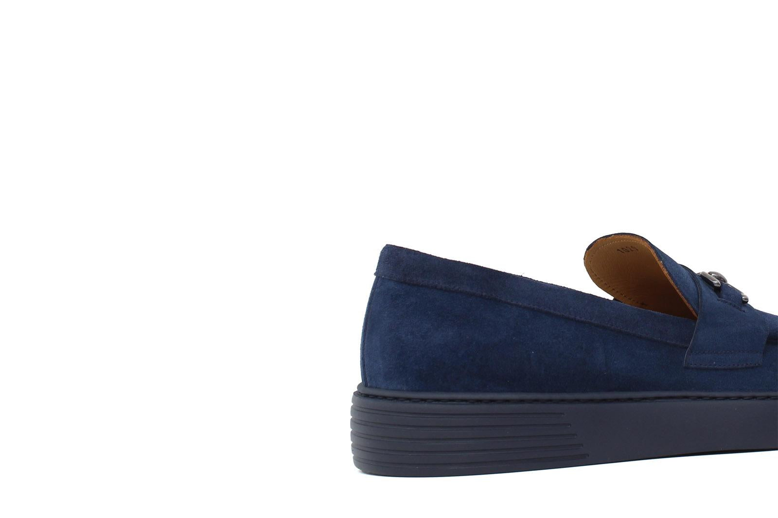 Slip on in camoscio navy e fondo in gomma leggera 1029FLOOLTR 1013 ROSSI