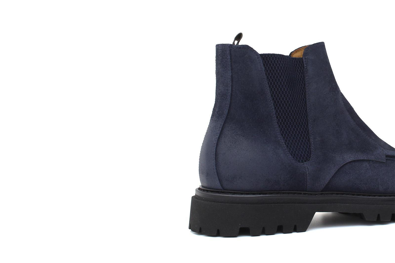 Stivaletto modello beatles in camoscio ingrassato blu e fondo in gomma leggera 881PHSSBLU 92 ROSSI