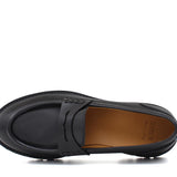 Mocassino donna stile ingegnere in vitello naturale nero e fondo in gomma leggera D212VANE 9 ROSSI