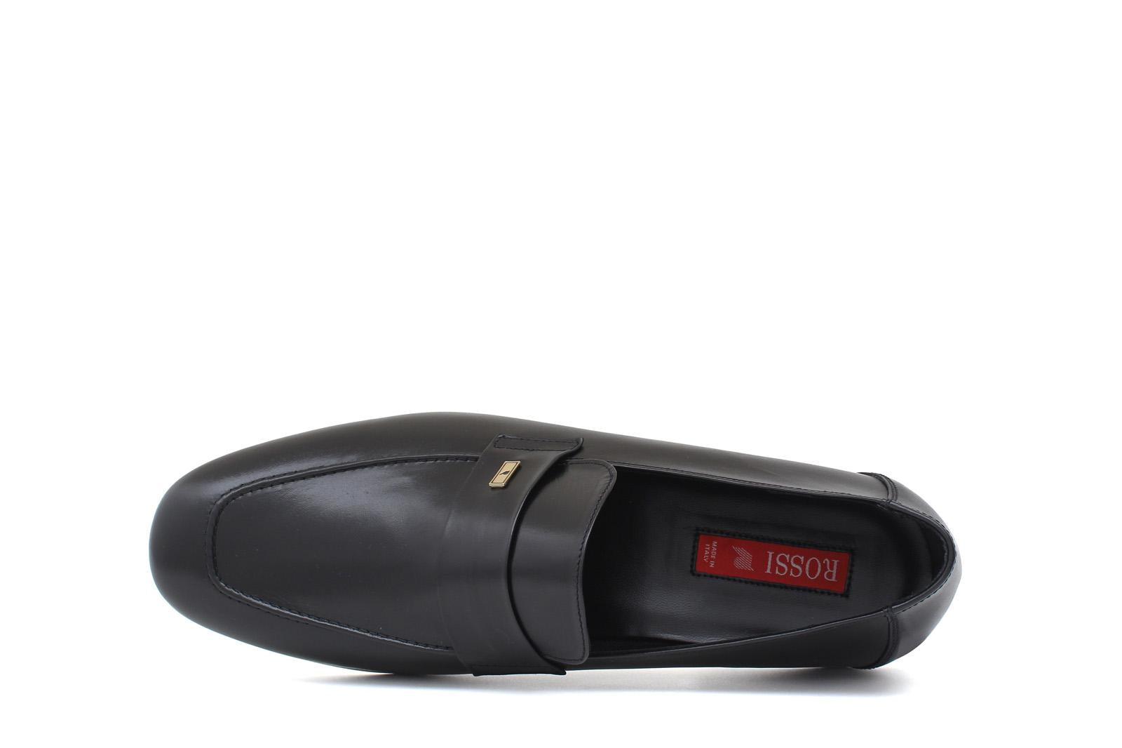 Mocassino in canguro colore nero e fondo in cuoio antiscivolo cucito blake 1542CANER 136 ROSSI