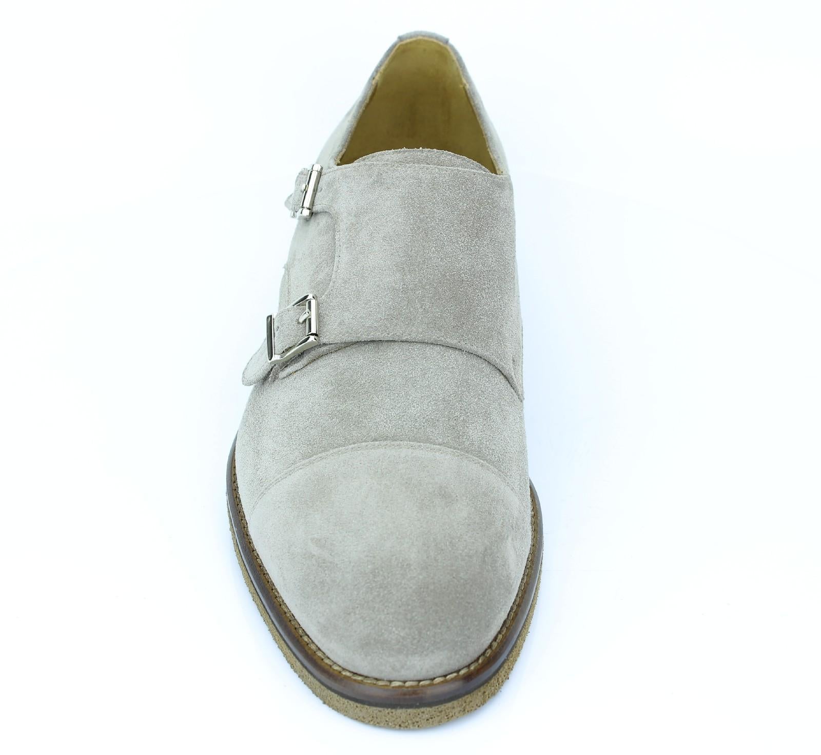 Doppia fibbia in camoscio taupe chiaro con fondo in gomma porosa leggera cucita 7728CFTAUP 34 ROSSI