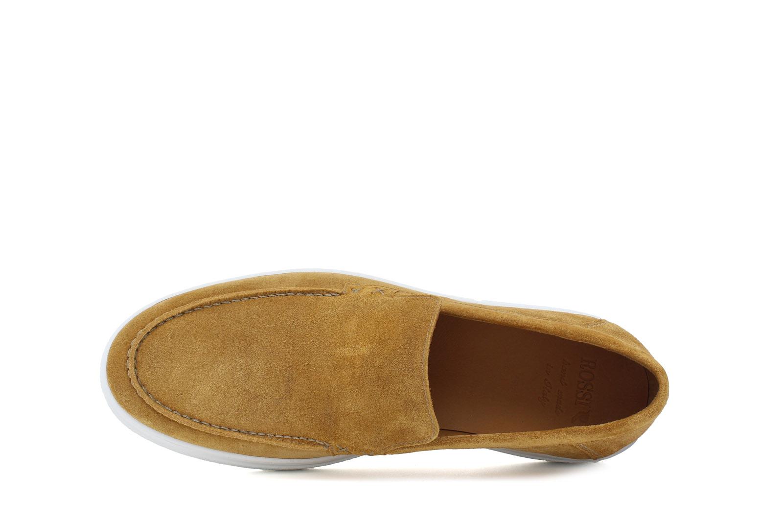 Mocassino in camoscio colore ocra con fondo in gomma leggera 1081SILMOS 1113 ROSSI