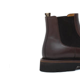 Stivaletto beatles in vitello marrone sfumato e fondo in gomma leggera 9154CTPSMM 401 ROSSI