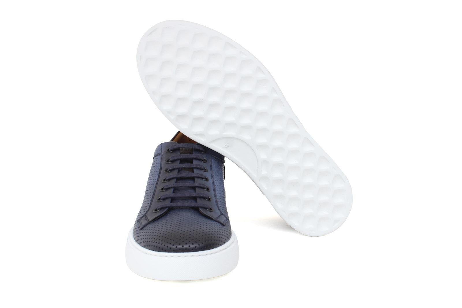 Sneaker in vitello naturale traforato nel colore navy sfumato e fondo in gomma leggera 326DIXJ 73 ROSSI