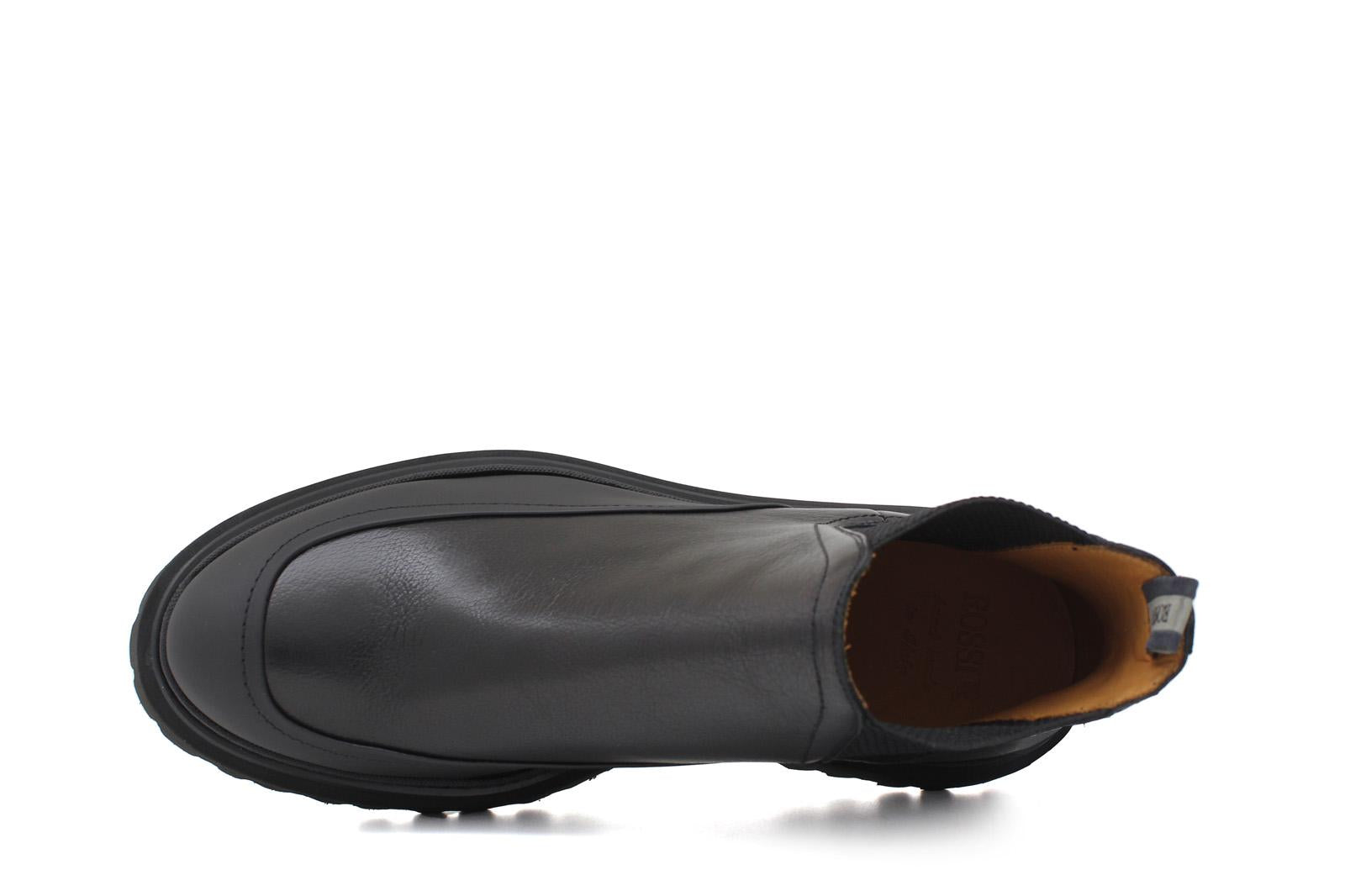 Stivaletto con elastico in bufalo nero e caucciù con fondo gomma leggera 414PBFNE 631 ROSSI