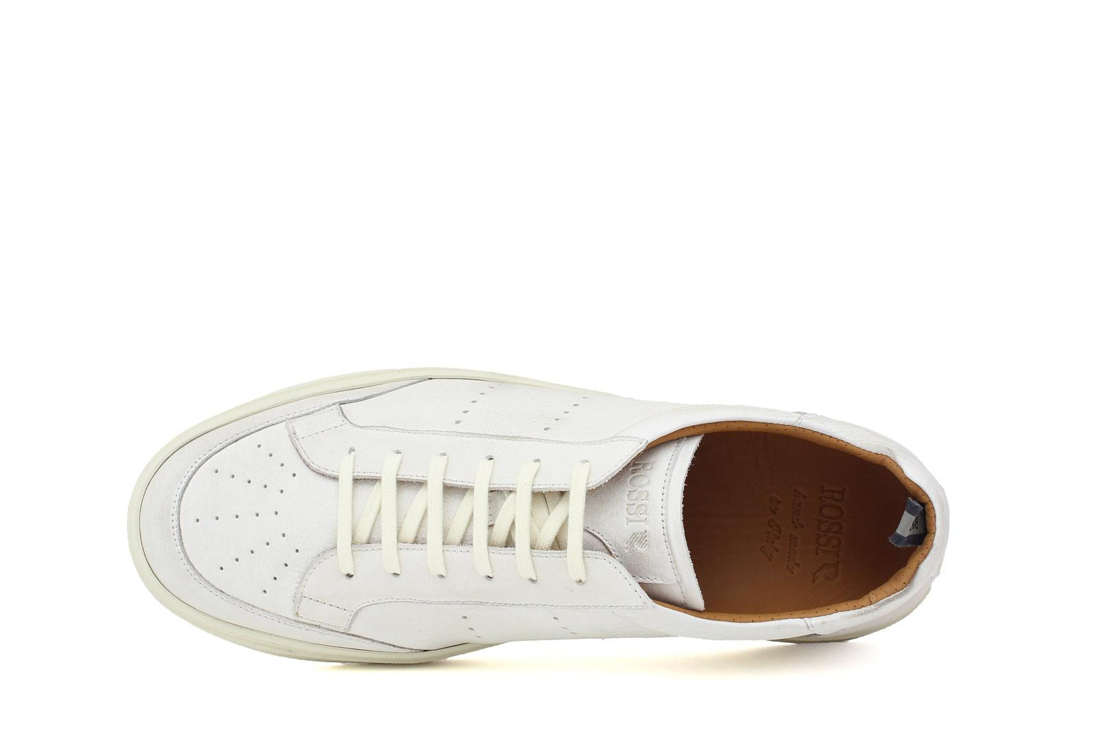 Sneaker in vitello anticato colore off white e fondo in gomma 1051DPAN 1109 ROSSI