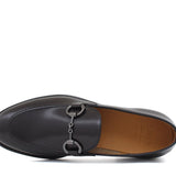 Mocassino con accessorio in vitello spazzolato testa di moro con fondo in cuoio antiscivolo 644MORSCTM 1129 ROSSI