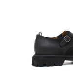 Doppia fibbia in vitello nabuk nero e fondo gomma leggera 891RENER 375 ROSSI