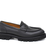 Mocassino donna stile ingegnere in vitello naturale nero e fondo in gomma leggera D212VANE 9 ROSSI