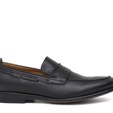 Mocassino in vitello naturale nero con fondo in gomma cucito blake 9640DIXNE 27 ROSSI