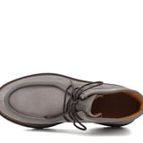 Polacchino stringato modello ingegnere in camoscio e profili in pelle color roccia con fondo in gomma leggera 1253PCHSC 120 ROSSI 