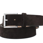 Cinta in camoscio testa di moro h 35 con fibbia nikel satinato F03421NKHSMOD 83 ROSSI 
