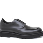 Derby in vitello spazzolato nero con fondo in gomma leggera 1203CALFN 607 ROSSI 