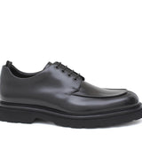 Derby in vitello spazzolato nero con fondo in gomma leggera 1203CALFN 607 ROSSI 