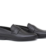 Mocassino in vitello morbido color nero con fondo in gomma cucita blake 1074LOSNE 94 ROSSI 