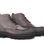 Stivaletto stringato in camoscio ingrassato tortora e fondo in gomma leggera 119PRHSBIS 400 ROSSI 