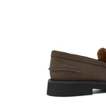 College donna in camoscio color fango e fondo in gomma leggera D201GCRIV 28 ROSSI 