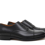 Francesina in vitello spazzolato nero con fondo in cuoio antiscivolo 5885CALFVNE 215 ROSSI 
