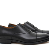 Francesina in vitello spazzolato nero con fondo in cuoio antiscivolo 5885CALFVNE 215 ROSSI 