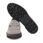 Mocassino donna stile ingegnere in suede color roccia e fondo in gomma leggera D212HSCLO 35 ROSSI 