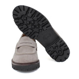 Mocassino donna stile ingegnere in suede color roccia e fondo in gomma leggera D212HSCLO 35 ROSSI 