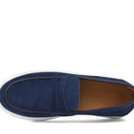 Slip on in camoscio traforato colore navy e fondo in gomma leggera 8657FOLTR 1004 ROSSI 