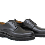 Derby in vitello spazzolato nero con fondo in gomma leggera 1279CALNE 297 ROSSI 