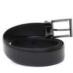 Cinta in vitello spazzolato nero h 35 con fibbia in canna di fucile F0304CFBN 67 ROSSI 
