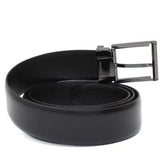 Cinta in vitello spazzolato nero h 35 con fibbia in canna di fucile F0304CFBN 67 ROSSI 