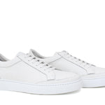 Sneaker in vitello dollaro color off white e fondo in gomma leggera cucito 643LBOW 997 ROSSI 