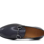 Mocassino con accessorio in vitello spazzolato blu con fondo in cuoio antiscivolo 644MORSCB 1128 ROSSI 