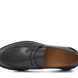 Mocassino college in vitello spazzolato testa di moro con fondo in gomma leggera 1552CALFTM 208 ROSSI 