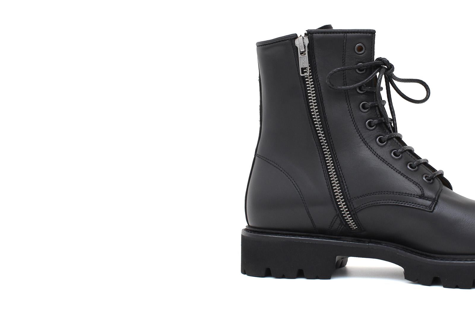 Anfibio donna in vitello nappato nero e fondo in gomma extralight D214PZVNE 37 ROSSI 